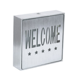 Alternative view of GloboStar® SENSATI 75658 Φωτιστικό Τοίχου Ένδειξης WELCOME 5 STARS LED 1W AC 220-240V IP20 - Σώμα Αλουμινίου - Μ11 x Π11 x Υ3cm - Πράσινο