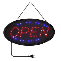 Alternative view of GLOBOSTAR® SIGN 75683 Διακοσμητικό Φωτιστικό Τοίχου Ένδειξης / Σήμανσης "OPEN" LED 5W 150lm 120° AC 220-240V IP20 Κόκκινο & Μπλε - Μαύρο - Μ47.5 x Π24.5 x Υ2.5cm - 2 Χρόνια Εγγύηση