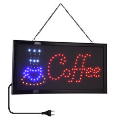 Alternative view of GloboStar® 75686 Φωτιστικό Ταμπέλα LED Σήμανσης COFFEE με Πρίζα AC 230V Μ48xΠ25xΥ2cm