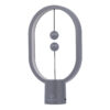 GloboStar® 76545 Επιτραπέζιο Φωτιστικό Πορτατίφ LED 15W 1500lm 360° DC 5V IP20 Θερμό Λευκό 2700K Γκρι & Λευκό Πλαστικό – Μ14 x Π5.5 x Υ24.8cm – 2 Xρόνια Εγγύηση