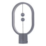 GloboStar® 76545 Επιτραπέζιο Φωτιστικό Πορτατίφ LED 15W 1500lm 360° DC 5V IP20 Θερμό Λευκό 2700K Γκρι & Λευκό Πλαστικό – Μ14 x Π5.5 x Υ24.8cm – 2 Xρόνια Εγγύηση
