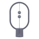 GloboStar® 76545 Επιτραπέζιο Φωτιστικό Πορτατίφ LED 15W 1500lm 360° DC 5V IP20 Θερμό Λευκό 2700K Γκρι & Λευκό Πλαστικό – Μ14 x Π5.5 x Υ24.8cm – 2 Xρόνια Εγγύηση