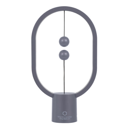 GloboStar® 76545 Επιτραπέζιο Φωτιστικό Πορτατίφ LED 15W 1500lm 360° DC 5V IP20 Θερμό Λευκό 2700K Γκρι & Λευκό Πλαστικό – Μ14 x Π5.5 x Υ24.8cm – 2 Xρόνια Εγγύηση