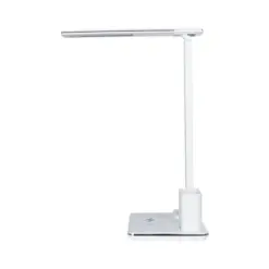 Alternative view of GLOBOSTAR® ZENTIME 76554 Μοντέρνο Επιτραπέζιο Φωτιστικό Γραφείου με Ασύρματη Φόρτιση 15W 3A & Ψηφιακό Ρολόι LED 3.5W 350lm 120° DC 5V με USB-C IP20 Ρυθμιζόμενο Λευκό CCT με Αφή 2700K/4500K/6000K Dimmable - Sanan SMD Chip - Μαύρο - Μ19.5 x Π14.5 x Υ38.8cm - 2 Χρόνια Εγγύηση