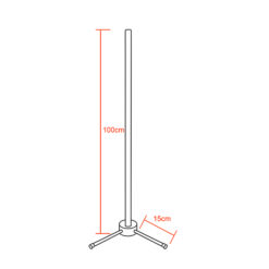 Alternative view of Μοντέρνο Minimal Επιδαπέδιο Μαύρο Φωτιστικό 100cm LED 16 Watt με Ασύρματο Χειριστήριο RF & Dimmer Κόκκινο GloboStar ALIEN Design GLOBO-100-4