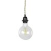 GLOBOSTAR® WHIP 77667 Μοντέρνο DIY Φωτιστικό με Πλεκτό Καλώδιο, Ντουί 1 x E27, Διακόπτη On/Off & Πρίζα AC 220-240V IP20 – Χακί & Μαύρο – Μ150 x Π5.8 x Υ5.8cm