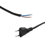 GLOBOSTAR® WHIP 77669 Μοντέρνο DIY Υφασμάτινο Καλώδιο με Διακόπτη On/Off AC 220-240V IP20 – Μαύρο – Μ140 x Π2.7 x Υ1.9cm