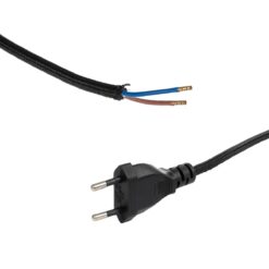 GLOBOSTAR® WHIP 77669 Μοντέρνο DIY Υφασμάτινο Καλώδιο με Διακόπτη On/Off AC 220-240V IP20 – Μαύρο – Μ140 x Π2.7 x Υ1.9cm