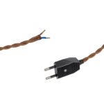 GLOBOSTAR® WHIP 77673 Μοντέρνο DIY Πλεκτό Καλώδιο με Διακόπτη On/Off AC 220-240V IP20 – Καφέ & Μαύρο – Μ140 x Π2.7 x Υ1.9cm