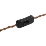 GLOBOSTAR® WHIP 77673 Μοντέρνο DIY Πλεκτό Καλώδιο με Διακόπτη On/Off AC 220-240V IP20 – Καφέ & Μαύρο – Μ140 x Π2.7 x Υ1.9cm