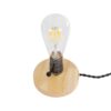 GLOBOSTAR® NOX 77700 Μοντέρνο Επιτραπέζιο Φωτιστικό Πορτατίφ με Ντουί 1 x E27 AC 220-240V IP20 – Μπεζ & Μαύρο – Μ12 x Π12 x Υ9cm