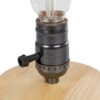 GLOBOSTAR® NOX 77700 Μοντέρνο Επιτραπέζιο Φωτιστικό Πορτατίφ με Ντουί 1 x E27 AC 220-240V IP20 – Μπεζ & Μαύρο – Μ12 x Π12 x Υ9cm