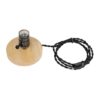 GLOBOSTAR® NOX 77700 Μοντέρνο Επιτραπέζιο Φωτιστικό Πορτατίφ με Ντουί 1 x E27 AC 220-240V IP20 – Μπεζ & Μαύρο – Μ12 x Π12 x Υ9cm