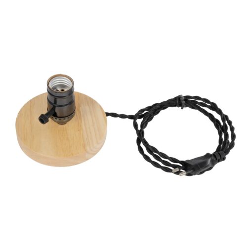 GLOBOSTAR® NOX 77700 Μοντέρνο Επιτραπέζιο Φωτιστικό Πορτατίφ με Ντουί 1 x E27 AC 220-240V IP20 – Μπεζ & Μαύρο – Μ12 x Π12 x Υ9cm