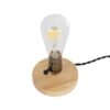 GLOBOSTAR® NOX 77701 Μοντέρνο Επιτραπέζιο Φωτιστικό Πορτατίφ με Ντουί 1 x E27 AC 220-240V IP20 – Μπεζ & Μπρούτζινο – Μ12 x Π12 x Υ9cm