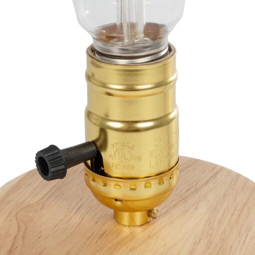 GLOBOSTAR® NOX 77702 Μοντέρνο Επιτραπέζιο Φωτιστικό Πορτατίφ με Ντουί 1 x E27 AC 220-240V IP20 – Μπεζ & Χρυσό – Μ12 x Π12 x Υ9cm