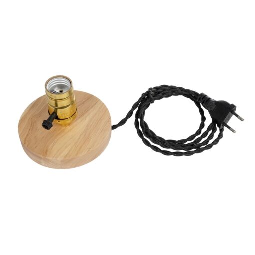 GLOBOSTAR® NOX 77702 Μοντέρνο Επιτραπέζιο Φωτιστικό Πορτατίφ με Ντουί 1 x E27 AC 220-240V IP20 – Μπεζ & Χρυσό – Μ12 x Π12 x Υ9cm