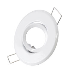 GLOBOSTAR® ORO 77800 Χωνευτή Κινούμενη Βάση για Σποτ MR11 με Ντουί GU10/GU5.3 IP20 - Λευκό - Μ7 x Π7 x Υ2.1cm / Q5.5cm