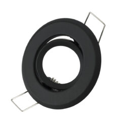 GLOBOSTAR® ORO 77801 Χωνευτή Κινούμενη Βάση για Σποτ MR11 με Ντουί GU10/GU5.3 IP20 - Μαύρο Ματ - Μ7 x Π7 x Υ2.1cm / Q5.5cm