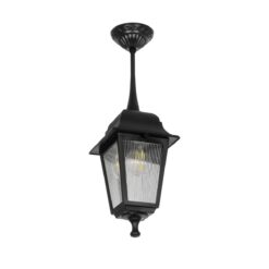 Alternative view of GLOBOSTAR® SOLME 203-0209 Vintage Φωτιστικό Οροφής με Ντουί 1 x E27 AC 220-240V IP44 - Μαύρο - Μ15 x Π15 x Υ27cm