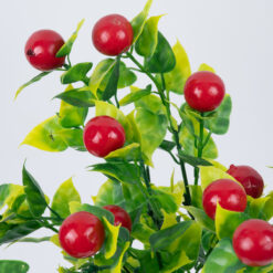 Alternative view of GloboStar® BUTCHERS BROOM 78268 Τεχνητό Φυτό Ρούσκος - Μπουκέτο Διακοσμητικών Φυτών - Κλαδιών με Φύλλωμα Πράσινο - Κόκκινο - Κίτρινο Υ30cm