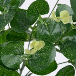 Alternative view of GloboStar® EUCALYPTUS 78295 Τεχνητό Φυτό Ευκάλυπτος - Μπουκέτο Διακοσμητικών Φυτών - Κλαδιών με Φύλλωμα Πράσινο - Λευκό Υ45cm