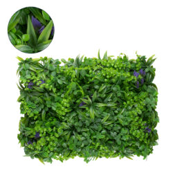 GLOBOSTAR® PEPPEROMIA 78434 Τεχνητό Πάνελ Φυλλωσιάς / Κάθετος Κήπος Πεπερόμια & Ζεβρίνα - Πράσινο - Μ60 x Π9 x Υ40cm