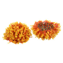Alternative view of GloboStar® 78515 Artificial - Συνθετικό Τεχνητό Διακοσμητικό Φυτό Θάμνος Πυξάρι Πορτοκαλί - Κίτρινο Φ36cm