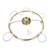 kelvo® GLOW KLV-101-0150 Φωτιστικό Οροφής LED 65W 6500lm 360° AC 220-240V IP20 Ρυθμιζόμενο Λευκό CCT με Χειριστήριο από 2700K έως 6000K Dimmable – Lumileds SMD Chip – Χρυσό Πλατίνα – Μ100 x Π100 x Υ30cm – 3 Χρόνια Εγγύηση