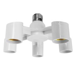 GLOBOSTAR® ADAPTOR 78979 Αντάπτορας/Μετατροπέας από Ντουί E27 σε 5 x E27 IP20 - Μ18 x Π18 x Υ10cm