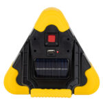 GloboStar® 79080 Φορητό Επαναφορτιζόμενο Τρίγωνο Ασφαλείας – Προβολέας Εργασίας LED COB 15W 1500lm με Ενσωματωμένη Μπαταρία 1200mAh & Φωτοβολταϊκό Πάνελ – 5 Light Modes & Power Bank με Καλώδιο Φόρτισης USB Αδιάβροχο IP54 Ψυχρό Λευκό 6000K