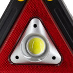 GloboStar® 79080 Φορητό Επαναφορτιζόμενο Τρίγωνο Ασφαλείας – Προβολέας Εργασίας LED COB 15W 1500lm με Ενσωματωμένη Μπαταρία 1200mAh & Φωτοβολταϊκό Πάνελ – 5 Light Modes & Power Bank με Καλώδιο Φόρτισης USB Αδιάβροχο IP54 Ψυχρό Λευκό 6000K
