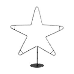 Alternative view of GLOBOSTAR® XMAS-STAR-SMALL Χριστουγεννιάτικο Διακοσμητικό Φωτιστικό LED 15,6W 624lm 360° AC 220-240V Αδιάβροχο IP65 Θερμό Λευκό 2700K   - Μαύρο & Διάφανο - M97 x Π25 x Υ107cm - 2 Χρόνια Εγγύηση