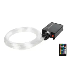 GLOBOSTAR® LUMOFIBRA 79613 Κιτ Συστήματος Οπτικής Ίνας με 150τεμ Φ1mm x Μ200cm & RF Ασύρματο Χειριστήριο LED 5W 200lm 1° AC 220-240V IP20 Πολύχρωμο RGB - Μ11.5 x Π9 x Υ4cm - 2 Χρόνια Εγγύηση