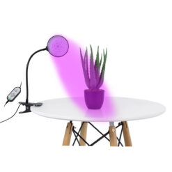Alternative view of GLOBOSTAR® GROWME 79648 Φωτιστικό Ανάπτυξης Φυτών με Ενσωματωμένο Χειριστήριο LED 5W 150lm 160° DC 5V με USB 2.0 IP20 Πολύχρωμο Πλήρους Φάσματος Κόκκινο 660nm & Μπλε 450nm & UVIR 730nm Dimmable - Sanan SMD Chip - Μαύρο - Μ10 x Π20 x Υ36cm - 2 Χρόνια Εγγύηση