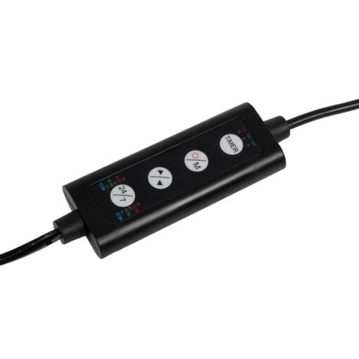 GLOBOSTAR® AQUARIUS 79679 Φωτιστικό Ενυδρείου με Ενσωματωμένο Χειριστήριο LED 16W 800lm 120° AC 220-240V Αδιάβροχο IP44 Πολύχρωμο RGBW Dimmable – Sanan SMD Chip – Μαύρο – Μ45 x Π11 x Υ3cm – 2 Χρόνια Εγγύηση