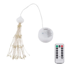 Alternative view of GloboStar® 79795 Διακοσμητική Γιρλάντα Μπαταρίας (3xAAA Δεν Περιλαμβάνονται) 200 LED 3 Watt και Ασύρματο Χειριστήριο 8 Προγραμμάτων Φωτισμού Dimmable Θερμό Λευκό 3000K