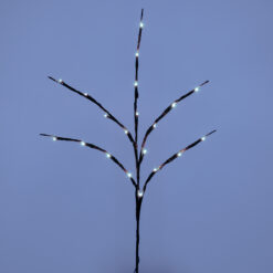 GLOBOSTAR® BRANCH 79800 Μοντέρνο Επιτραπέζιο Φωτιστικό LED 3W 300lm 360° με 2 x ΑΑ Μπαταρίες DC 3V IP20 Ψυχρό Λευκό 6000K - DIODE - Καφέ & Μπεζ - Μ62.5 x Π62.5 x Υ70cm - 2 Χρόνια Εγγύηση