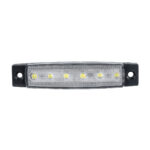 GLOBOSTAR® SIDEMARKER 79900 Φώτα Όγκου Οχημάτων LED 1.5W 150lm 120° DC 10-30V Αδιάβροχο IP66 Ψυχρό Λευκό 6000Κ – 6 x SMD2835 Sanan Chip – Μ9.5 x Π2 x Υ1.1cm – 1 Χρόνο Εγγύηση