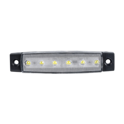 GLOBOSTAR® SIDEMARKER 79900 Φώτα Όγκου Οχημάτων LED 1.5W 150lm 120° DC 10-30V Αδιάβροχο IP66 Ψυχρό Λευκό 6000Κ – 6 x SMD2835 Sanan Chip – Μ9.5 x Π2 x Υ1.1cm – 1 Χρόνο Εγγύηση