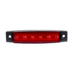 GLOBOSTAR® SIDEMARKER 79901 Φώτα Όγκου Οχημάτων LED 1.5W 75lm 120° DC 10-30V Αδιάβροχο IP66 Κόκκινο – 6 x SMD2835 Sanan Chip – Μ9.5 x Π2 x Υ1.1cm – 1 Χρόνο Εγγύηση