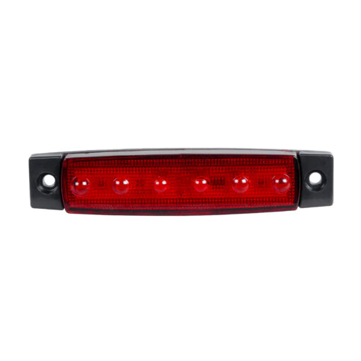 GLOBOSTAR® SIDEMARKER 79901 Φώτα Όγκου Οχημάτων LED 1.5W 75lm 120° DC 10-30V Αδιάβροχο IP66 Κόκκινο – 6 x SMD2835 Sanan Chip – Μ9.5 x Π2 x Υ1.1cm – 1 Χρόνο Εγγύηση