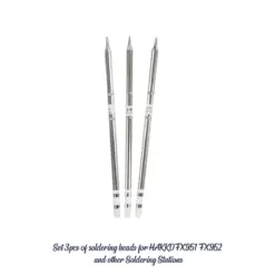 GloboStar® 79949 Drillpro T12 ΣΕΤ 3 Κεφαλών για Κολλητήρι - Σταθμού Συγκόλλησης Συμβατές με Μοντέλα HAKKO FX951 & FX952 και για Άλλα Μοντέλα