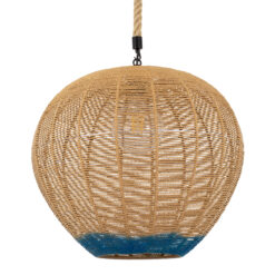 Alternative view of GLOBOSTAR® SIMON 00727 Boho Κρεμαστό Φωτιστικό Οροφής με Ντουί 1 x E27 AC 220-240V IP20 - Μπεζ & Μπλε - Μ50 x Π50 x Y47cm
