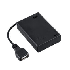 Alternative view of GLOBOSTAR® USBGARLAND 79791 Κουτί Τροφοδοσίας με USB & Διακόπτη On/Off για Γιρλάντες LED DC 5V με 3xAA Μπαταρίες IP44 - Μαύρο - Μ6.8 x Π4.8 x Υ1.8cm