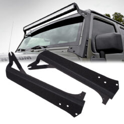 Alternative view of GloboStar® 85559 ΣΕΤ 2 Βάσεις Στήριξης για 1 Μπάρα LED για JEEP WRANGLER TJ Μοντέλο από 1997 έως 2006