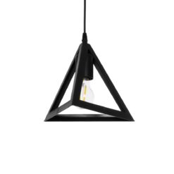 Alternative view of GLOBOSTAR® TRIANGLE 203-0159 Μοντέρνο Κρεμαστό Φωτιστικό Οροφής με Ντουί 1 x E27 AC 220-240V IP20 - Μάυρο - Μ24 x Π24 x Υ22cm