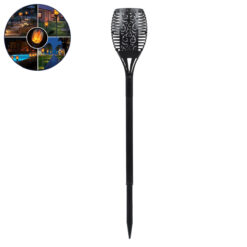 Alternative view of GloboStar® 71529 Αυτόνομο Ηλιακό Φωτιστικό LED SMD 5W 250lm με Ενσωματωμένη Μπαταρία 1200mAh - Φωτοβολταϊκό Πάνελ - Αισθητήρα Ημέρας-Νύχτας Φαναράκι Κήπου - Εφέ Φλόγας Διακοσμητικό Αυτόνομο Αδιάβροχο IP65 1500-2000K Φ11 x Υ75cm