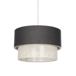 Alternative view of GLOBOSTAR® SISSIE 203-0140 Μοντέρνο Κρεμαστό Φωτιστικό Οροφής με Ντουί 1 x E27 AC 220-240V IP20 - Μαύρο & Μπεζ - Μ30 x Π30 x Υ23cm