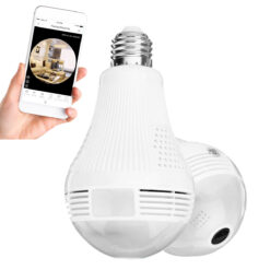 Alternative view of GloboStar® 76073 WIFI 2.4G IP CAMERA 2.0MP 1080P - Έξυπνη Κρυφή IP Κάμερα WiFi 1080P Fish Eye 360° 3W LED σε Σχήμα Λάμπας με Ντουί και Βάση E27 Smart Home